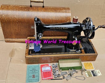 Singer 201K Sewing Machine with Simanco Hand crack.