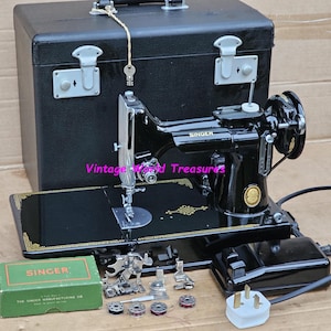 221K シンガー フェザーウェイトミシン 付属品付き 1947年頃