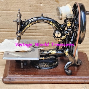 Antique Frister Rossmannn  Chain stitch Sewing machine made for E Todd & Co. London