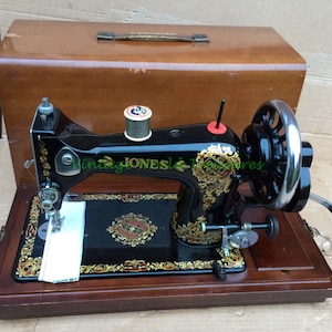 Jones Hand Crank Vintage Sewing Machine: Antique Home Decor - Etsy