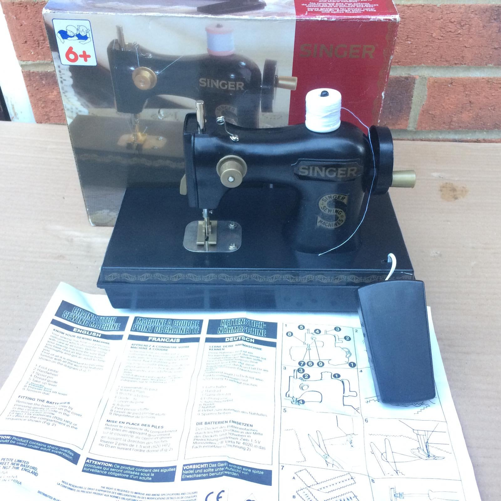 Antique toy singer sewing machine