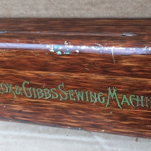 Antique Willcox Gibbs sewing Machine Accessories case only