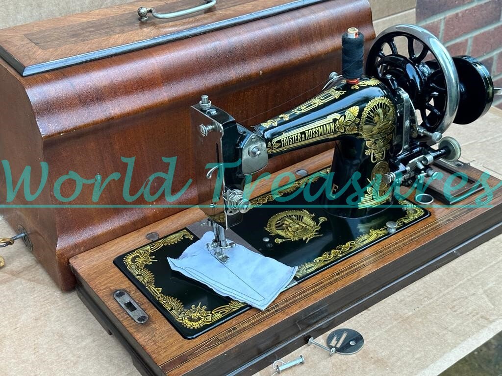 Frister Rossmann Model E Vintage Hand Crank Sewing Machine Etsy