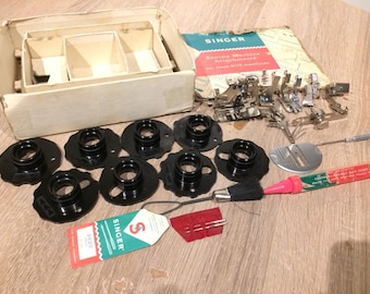 Accesorios para máquinas de coser Singer: Levas de puntada, prensatelas y herramientas