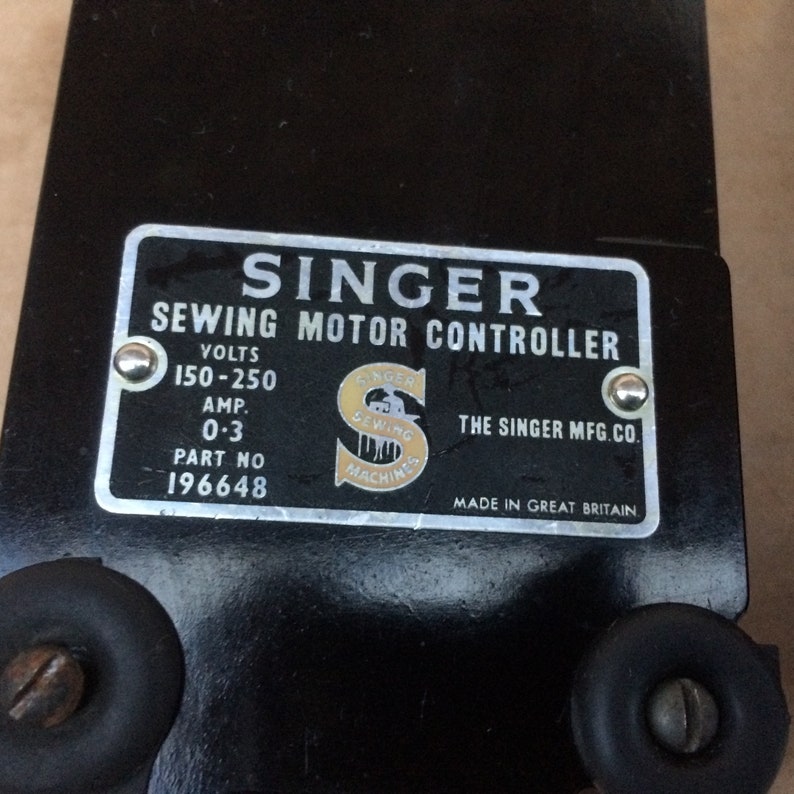 Bakelite Singer Sewing Machine Motor Foot Controller (foot Pedal) - Etsy