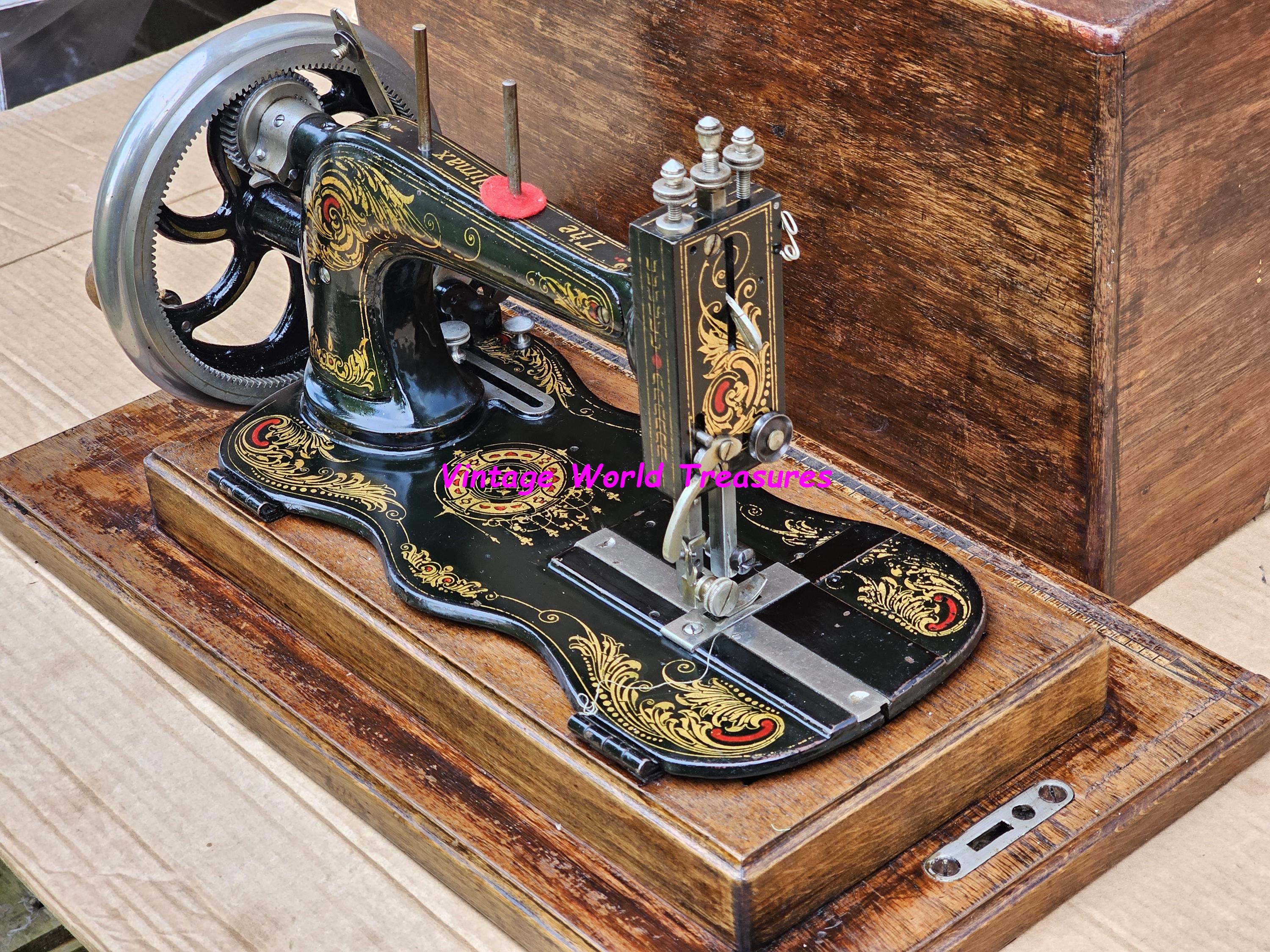 The Climax (kay & Co.) Fiddle Base Hand Crank Sewing Machine With