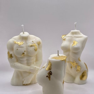 Gold Body Mold Candles