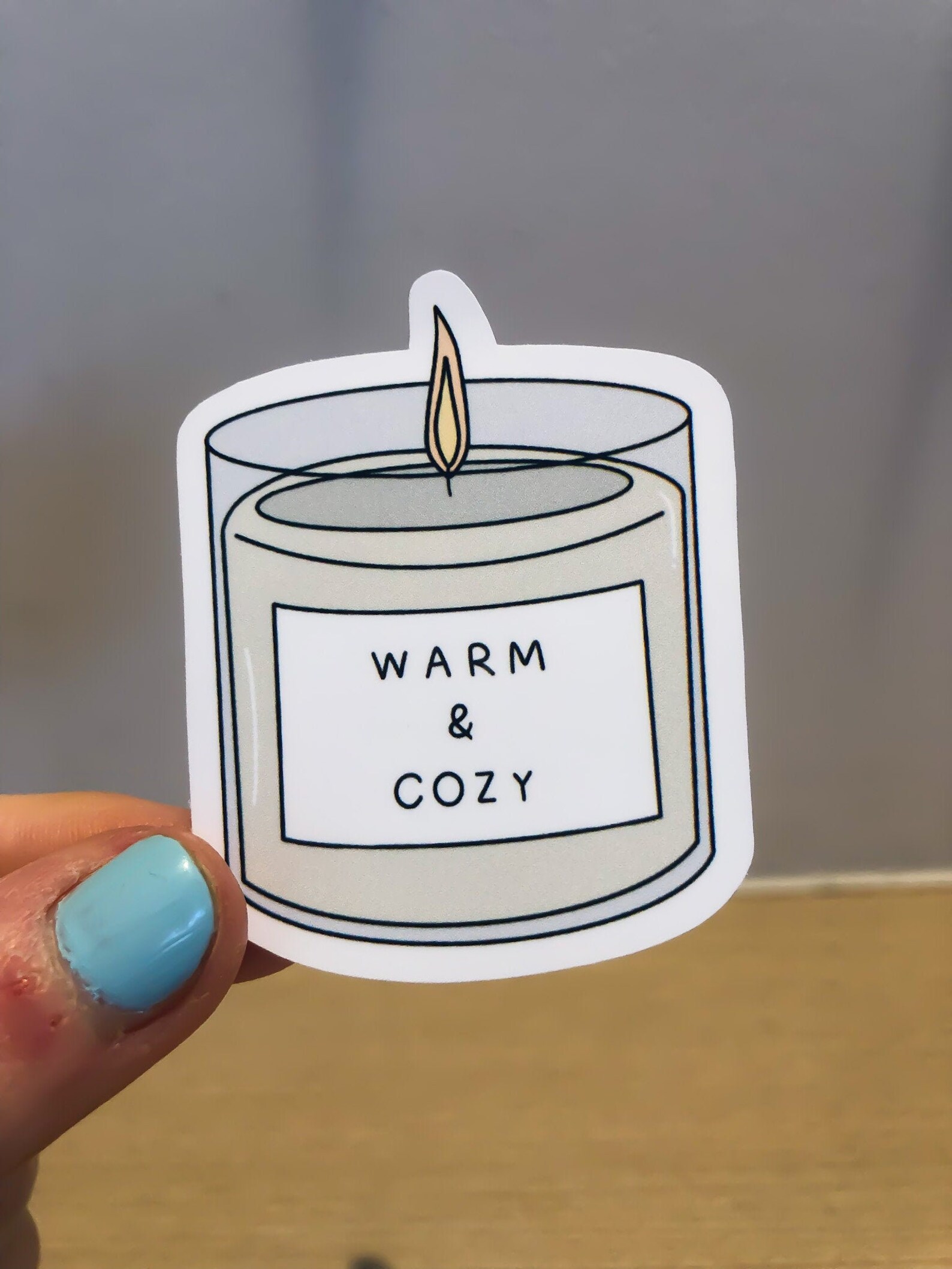Warm and cozy candle waterproof sticker decal boho stickers | Etsy
