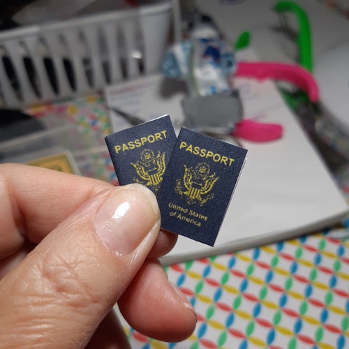 Miniature USA Passports X2 Etsy