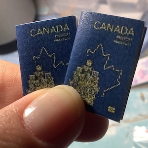 Miniature CANADA Passports x2