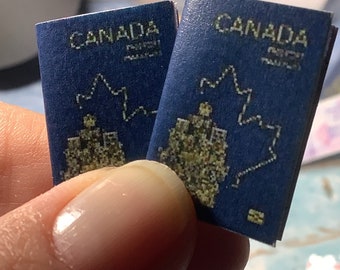 Miniature CANADA Passports x2