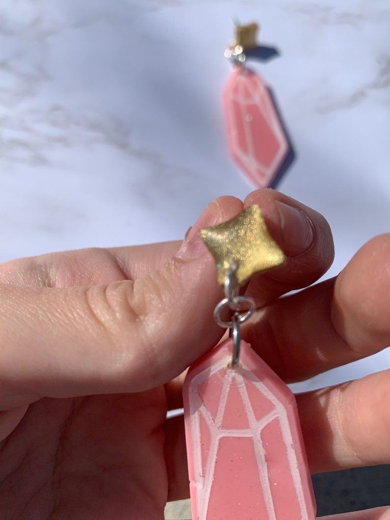 Rose quartz earrings!