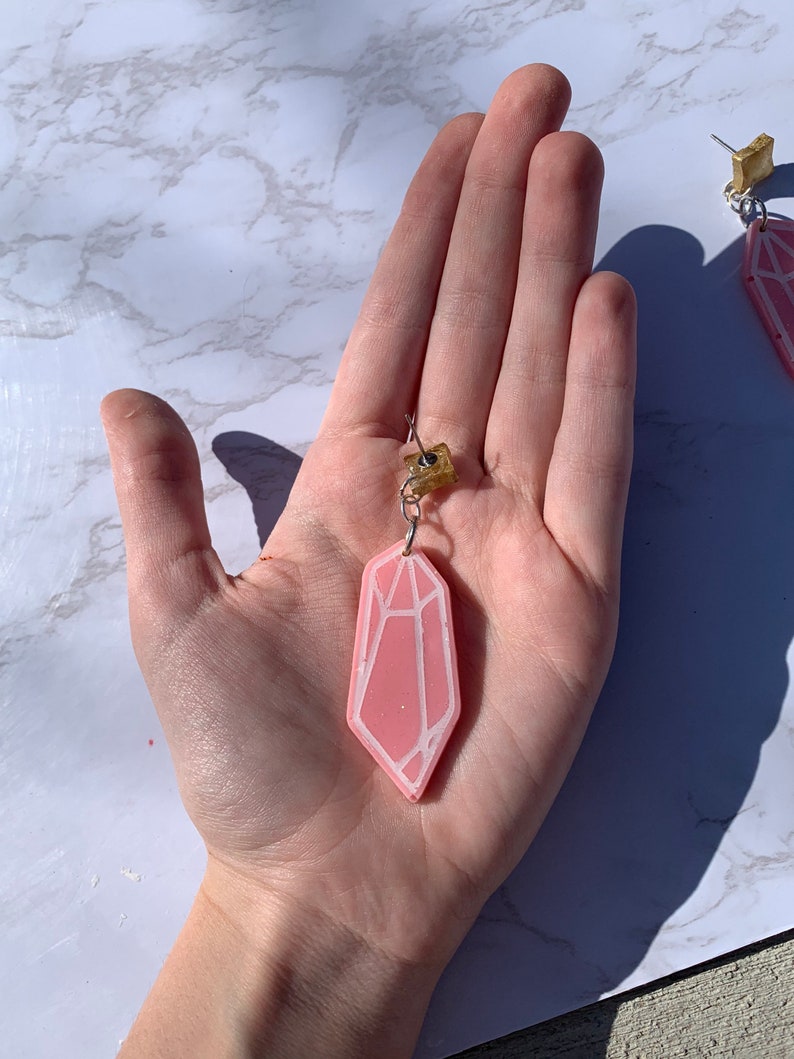 Rose quartz earrings!