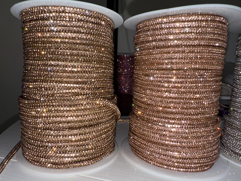 Sparkly Rhinestone Cord – 4mm Macrame Rope, Craft Supply (45 Meter ...