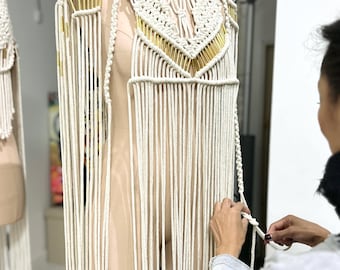 Fashion Macrame Online Video Course / Bia Cape Festival / Boho Dress