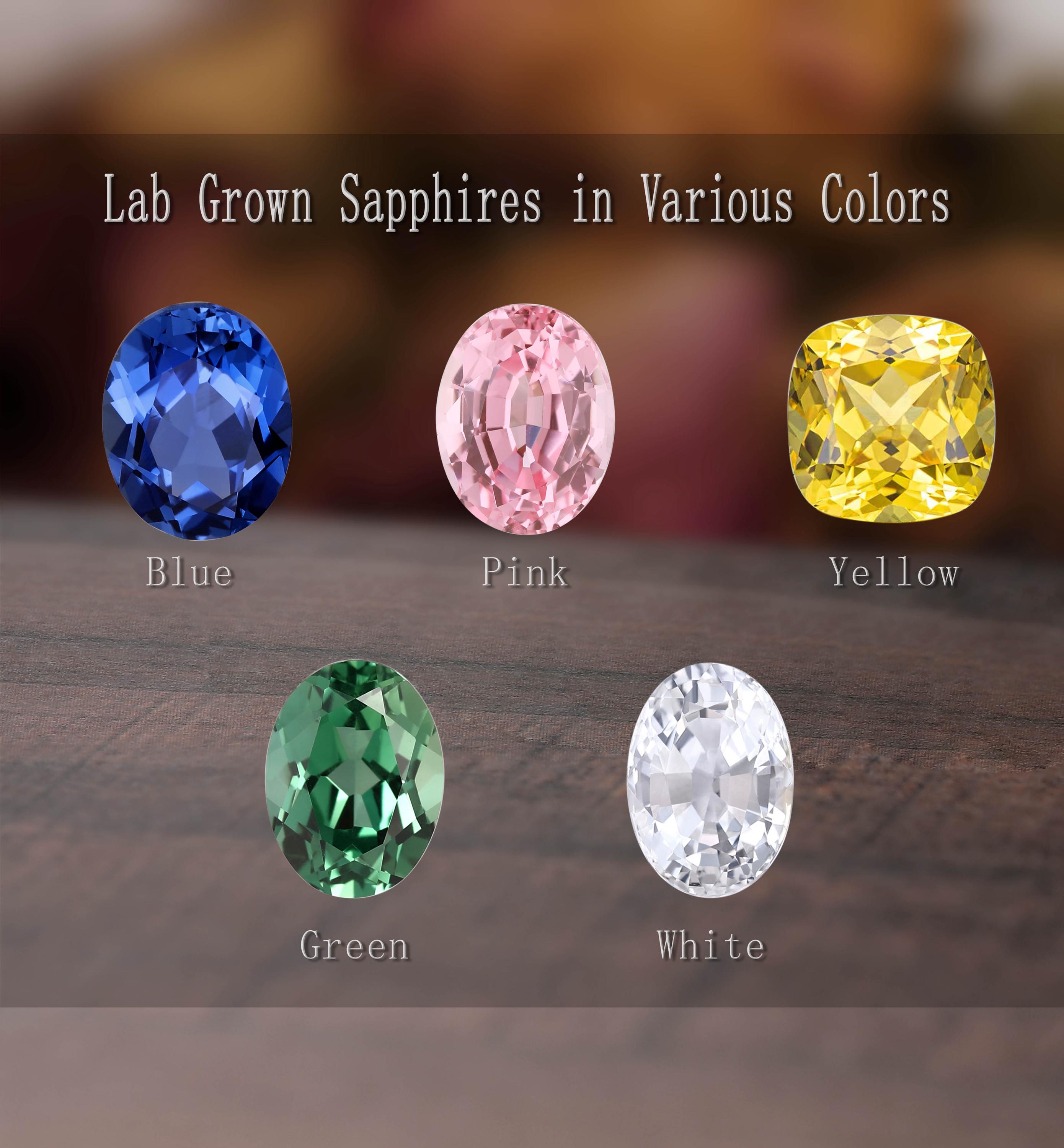 Anillo De Compromiso Zafiro Fantasía Oval Rosado Tres Piedras