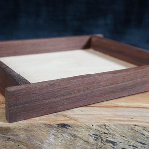 Black Walnut Catch-All Tray: Wood Desktop Accessory