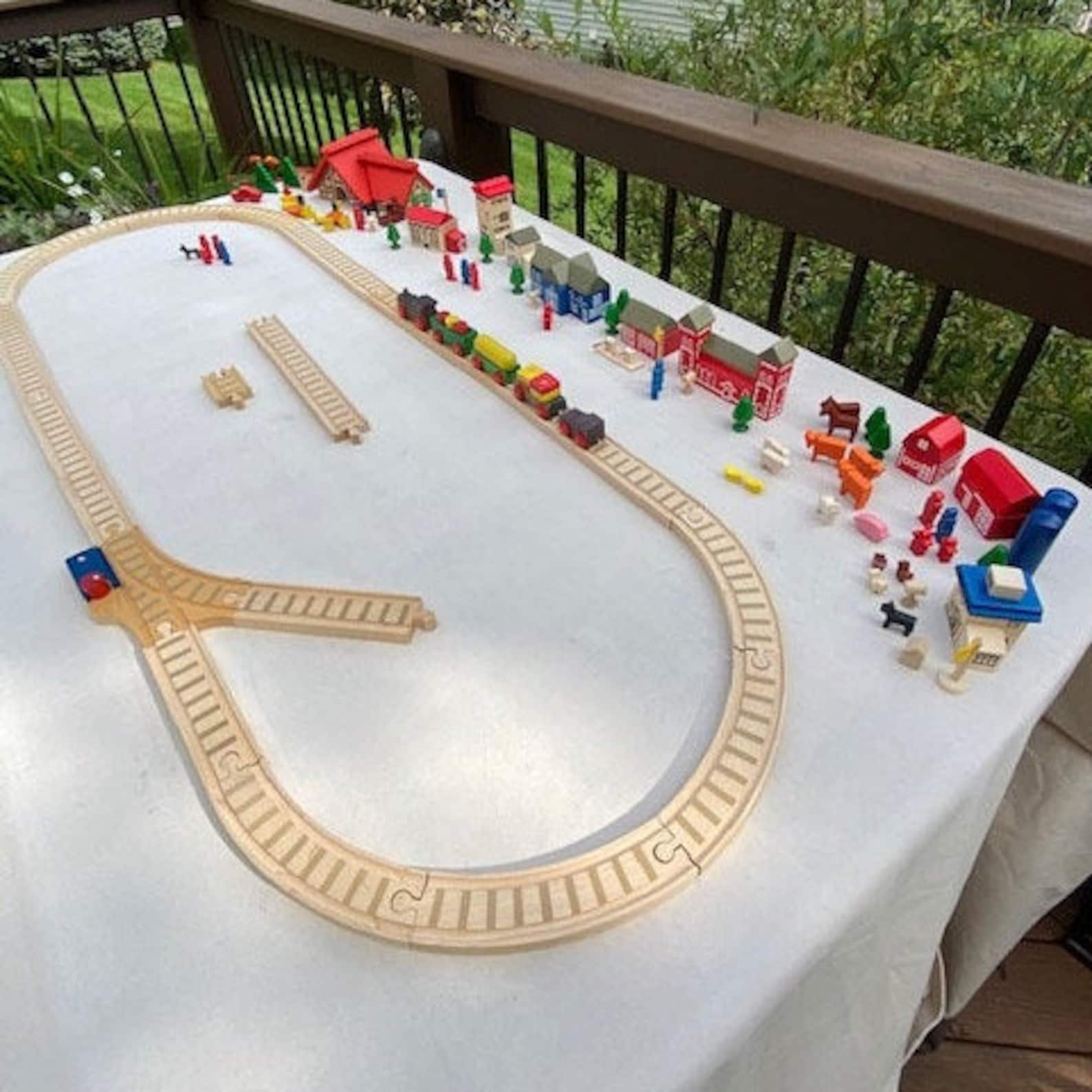 TC Timber Wooden Maple Train Set Farm Home & Happy Village - Etsy