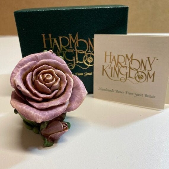 Harmony Garden Harmony Kingdom Single Violet Rose #775/3600 Made In England 1997