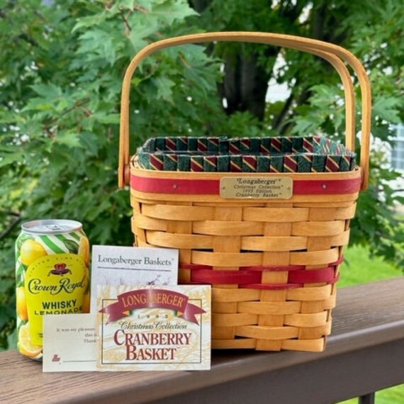 Longaberger Christmas Edition Red Cranberry Basket 1995 - Etsy