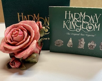 Harmony Garden Harmony Kingdom Single Pink Rose #865/3600 Made in England 1996