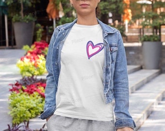 Bisexual Heart | Love is Love | LGBTQ | Heart | Personalized Shirts