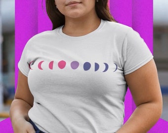 Pride | Bisexual | Bisexual Colors | Moon Pattern | Personalized Shirts