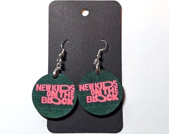 NKOTB Handmade Earrings, New Kids On the Block customizable earrings NKTB01E