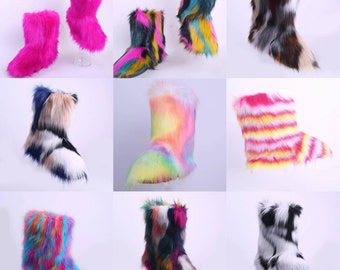 fake fur boots
