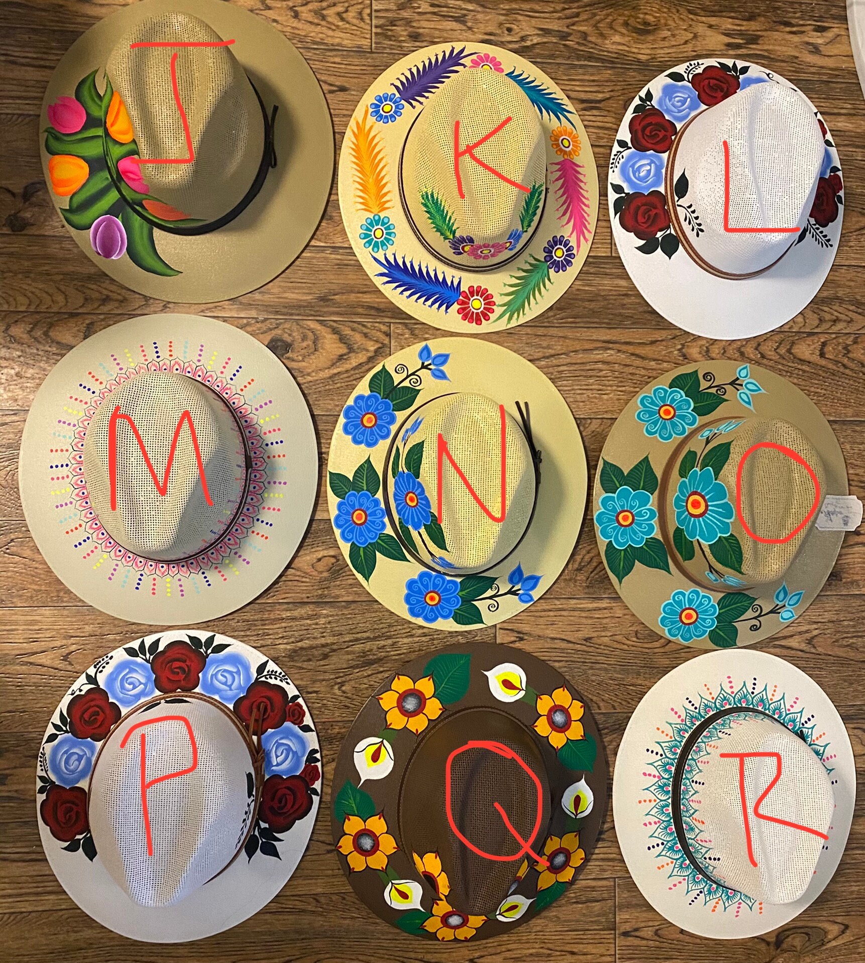 Hand Painted Mexican Hats large Etsy