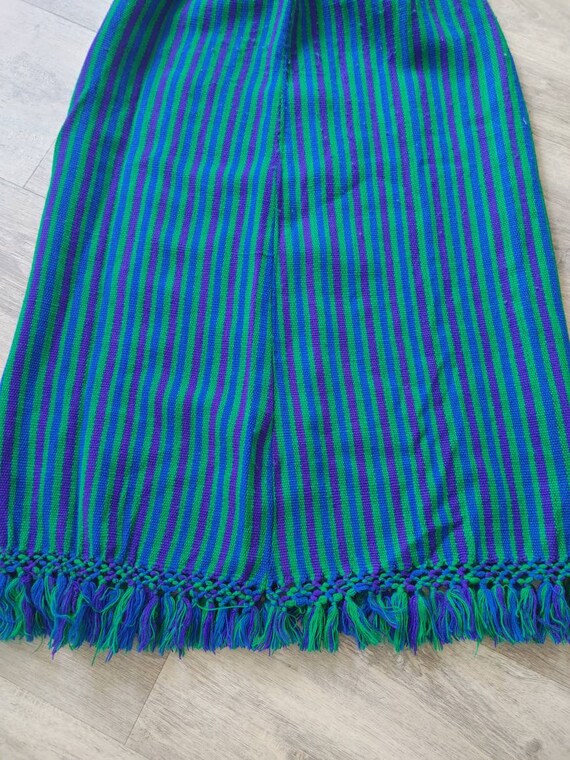 Vintage Woven Handmade in Guatemala Fringe Maxi S… - image 6