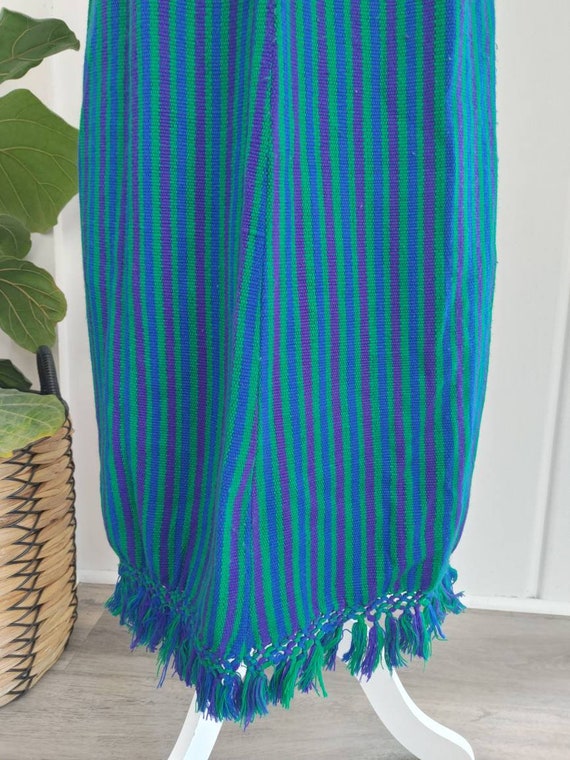 Vintage Woven Handmade in Guatemala Fringe Maxi S… - image 2