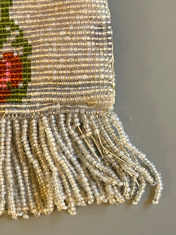 Large Antique Victorian Micro Beaded Peacock Purse w … - Gem