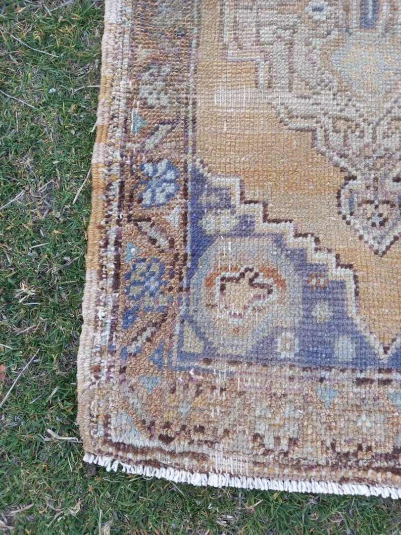 Oushak rug, Turkish Rug Vintage rug 3.1\u00d71.11 Small Rug