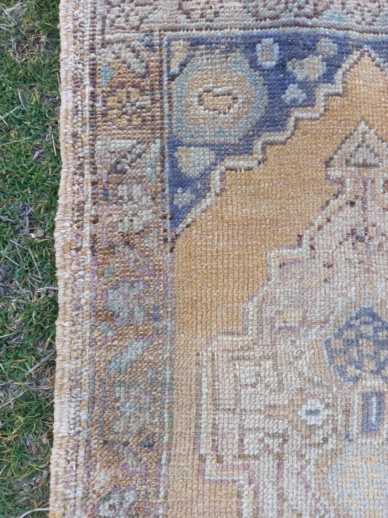 Oushak rug, Turkish Rug Vintage rug 3.1\u00d71.11 Small Rug
