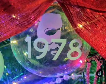 Horror Ornament Michael Myers Holiday Ornament Glass Christmas Decor Halloween