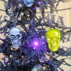 Goth Ornament Skull Holiday Ornaments Set of Six