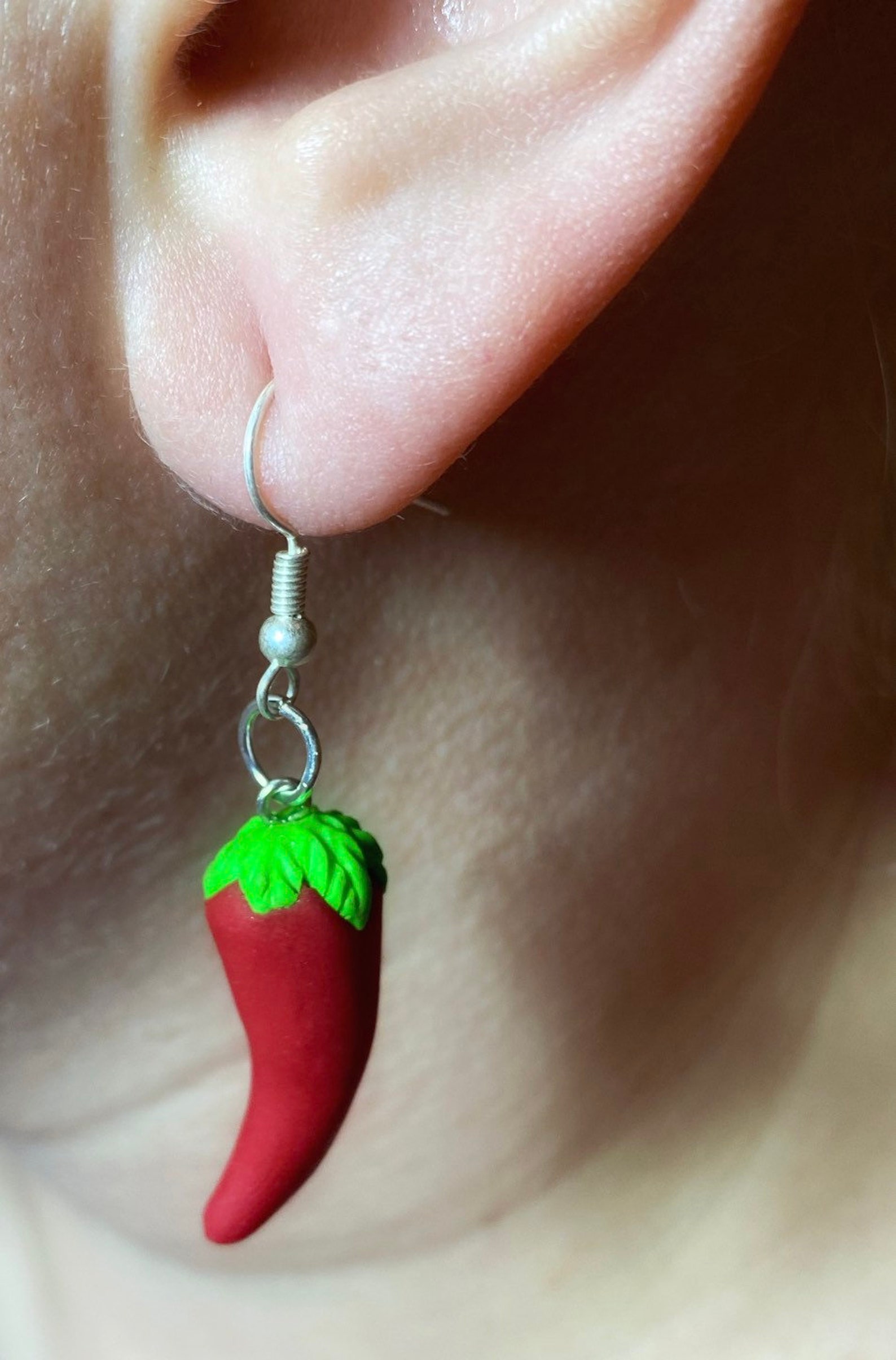 Tasty Chili Pepper Earrings Polymer Clay Earrings Modern Etsy