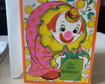 Clown Vintage Card Etsy Clown Vintage Card Etsy