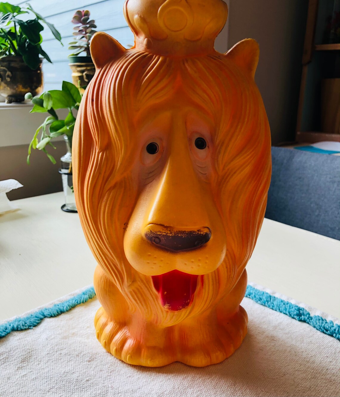Vintage piggy bank Lion piggy bank vintage blow mold piggy Etsy