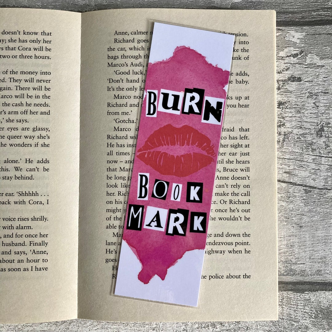 Burn Book Bookmark Mean Girls Bookmarks Bookish Gift for Etsy