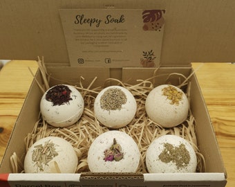 Mixed Natural Large Bath Bomb Gift Set Pack of 6