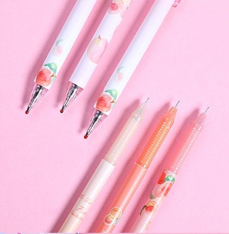 Peach Black Ink Gel Pen With Peachy Scent One Pen in a Pack - Etsy