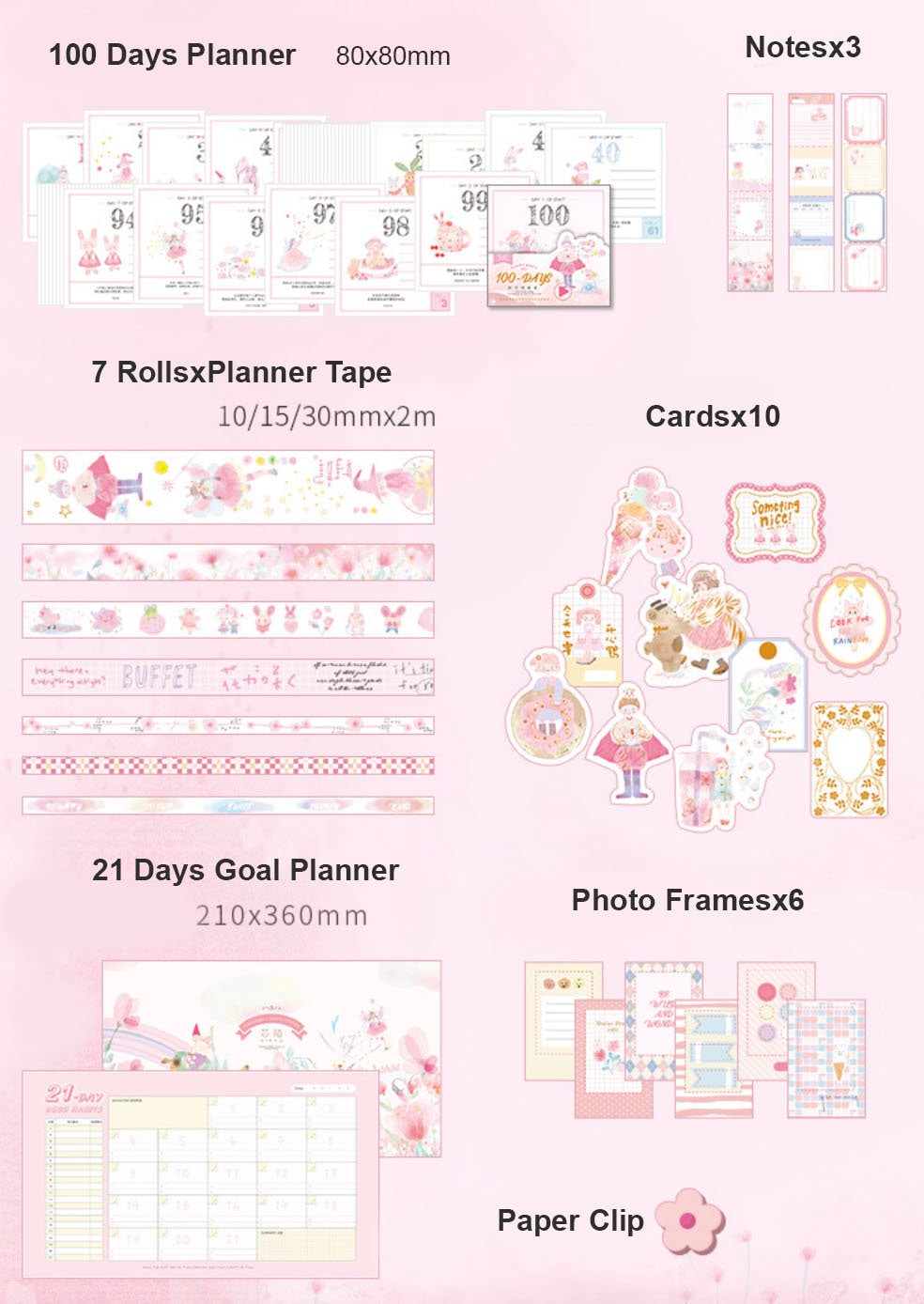 Planner Gift Set Comes With Journal Washi Tape Stickers Planner And planner-gift-set-comes-with-journal-washi-tape-stickers-planner-and