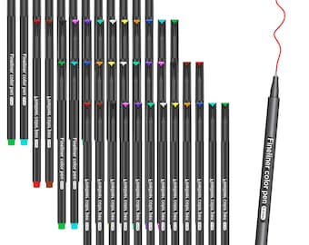 Mr. Pen- Black Fineliner Pens, 4 Pack, 0.5mm Fine Point Pens,Marker Pen for  Transparent Sticky Notes, Fine Tip Markers, Fine Line Markers, Drawing