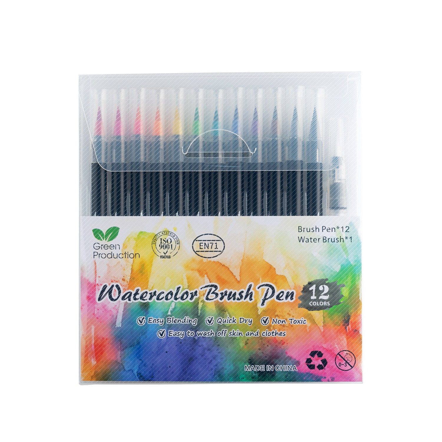 Set of 12 Arteza Real Brush Pens EN71 Muliti-Colors New No