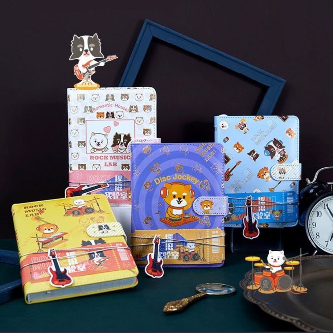 Rock Music Lab Notebook With Bookmark and 3D Page 224 Pages A5