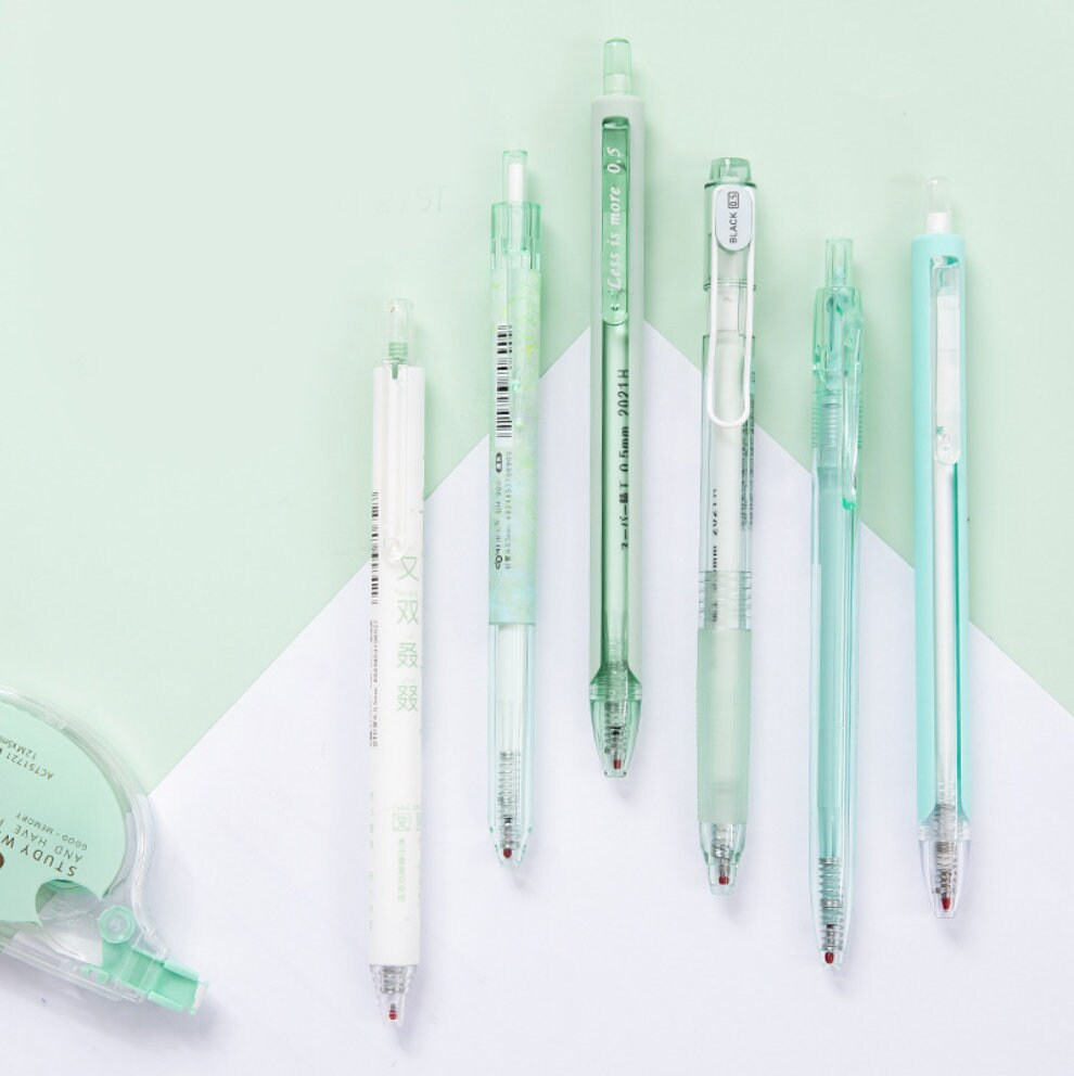 Bolígrafos creativos de 6 piezas, juego de bolígrafos Kawaii ST Nib de