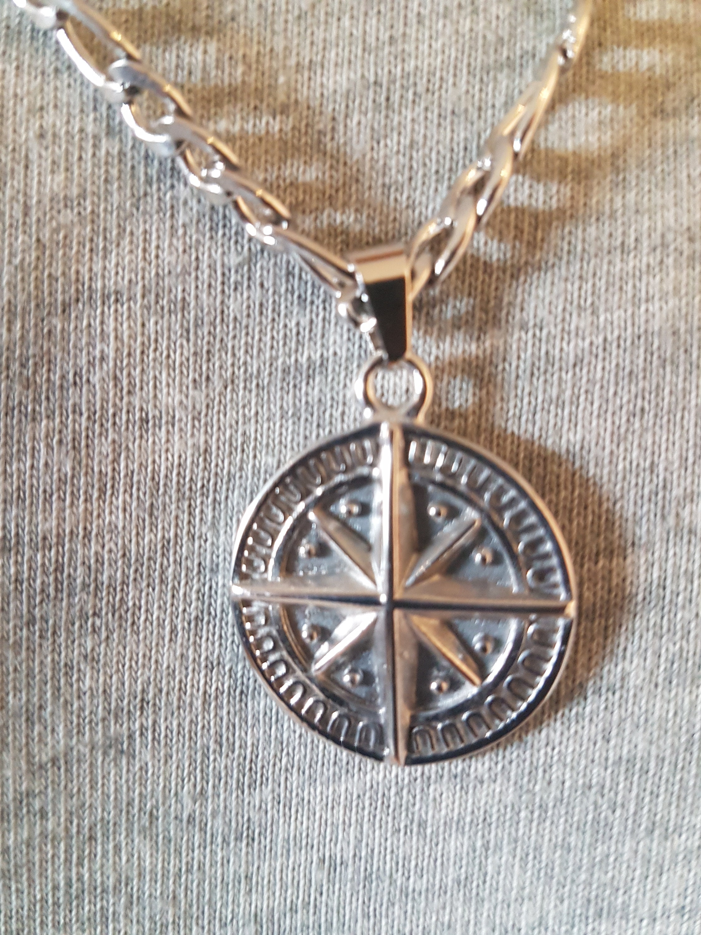 Mens Compass North Star Pendant. Mens Compass Necklace. Gift Etsy UK