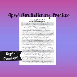 Handlettering Practice - April Words